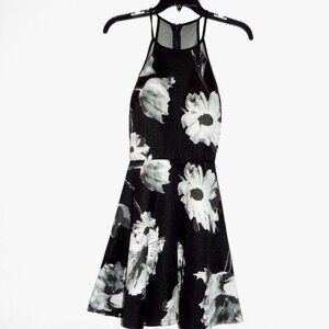 B. Darlin Black & White Floral Dress Size 7/8